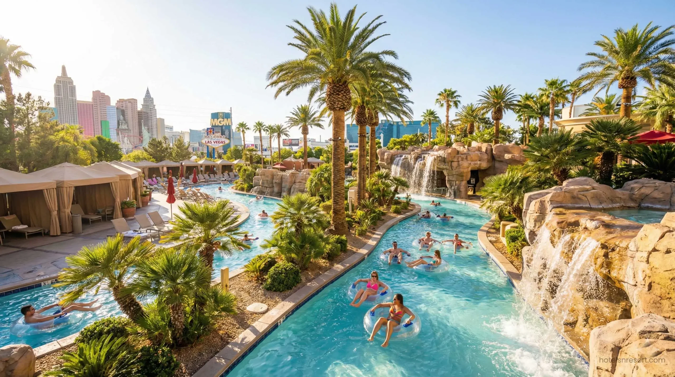 Lazy river pool at MGM Grand Las Vegas.