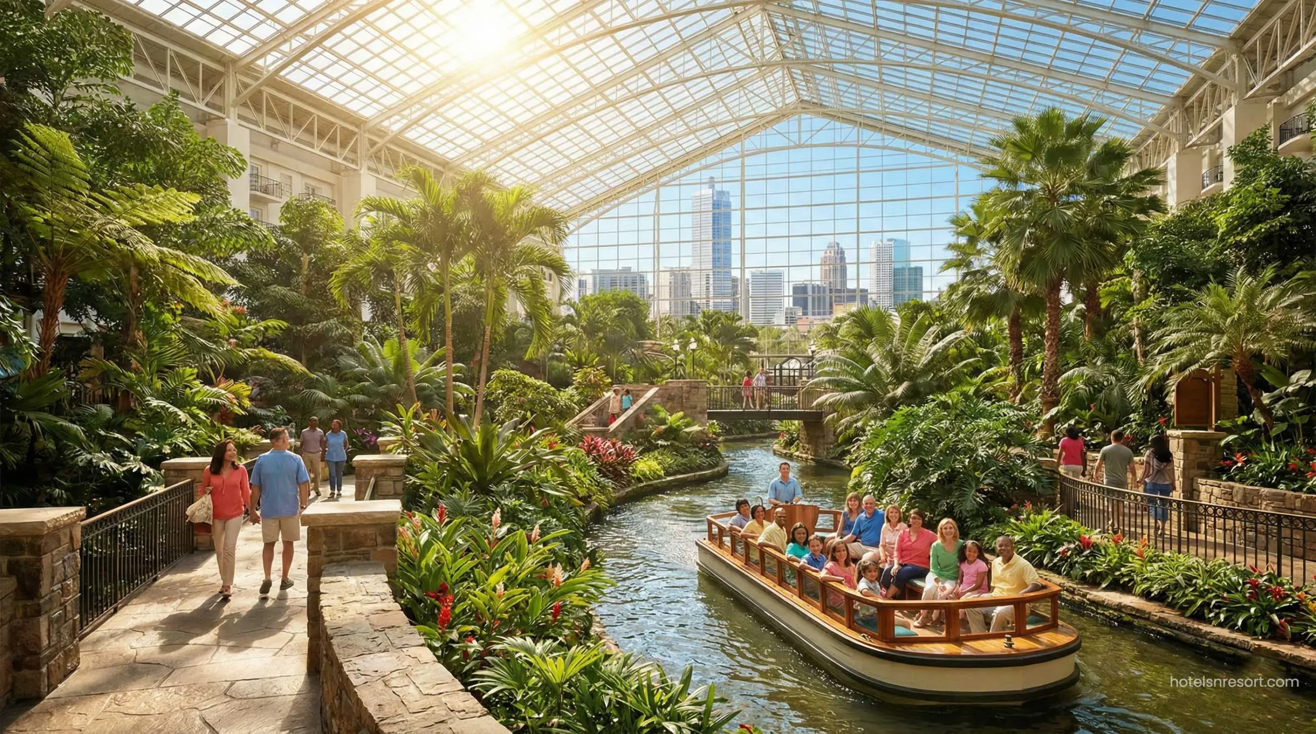 Gaylord Opryland Resort indoor garden and river.