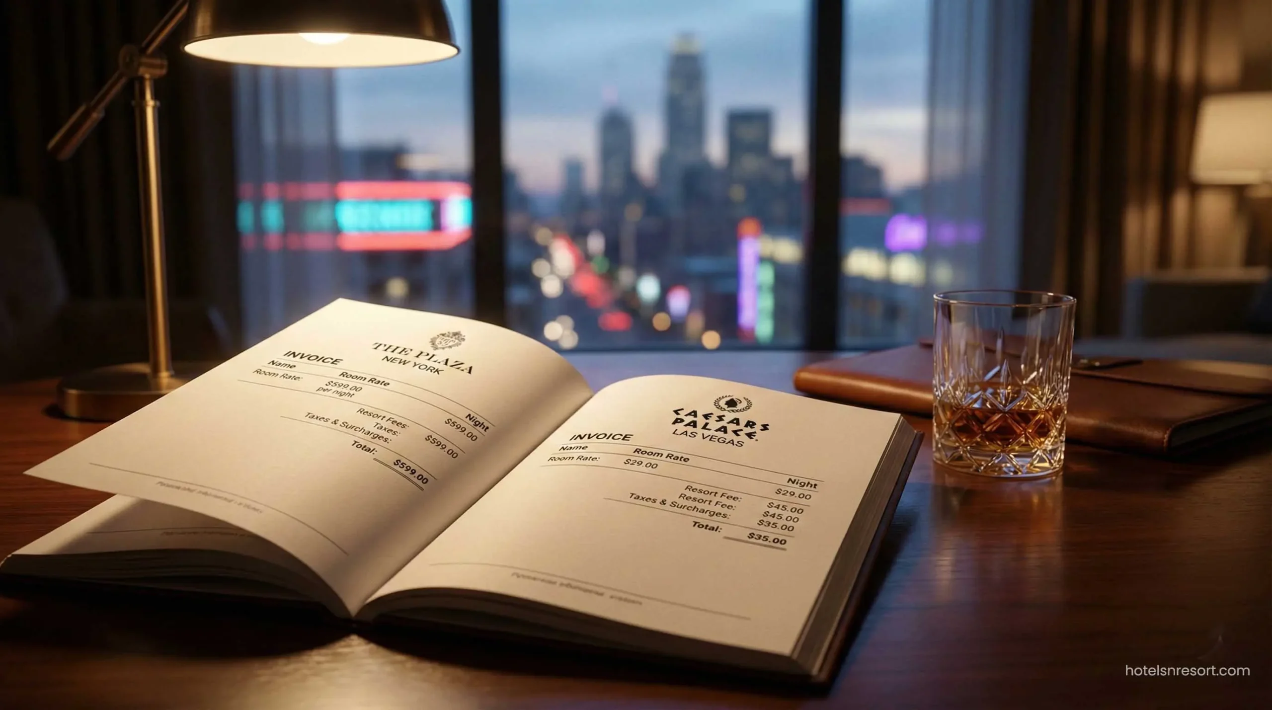 Cost comparison of New York vs Las Vegas hotels.